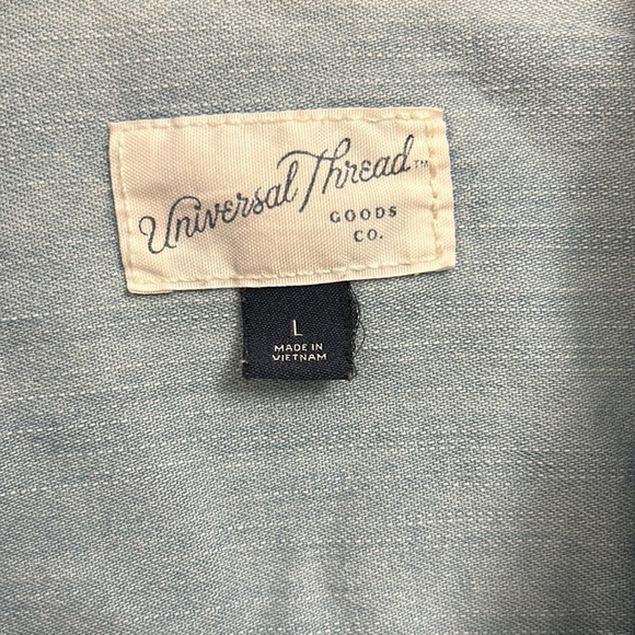 Target Universal Thread light denim button down - Picture 3 of 5